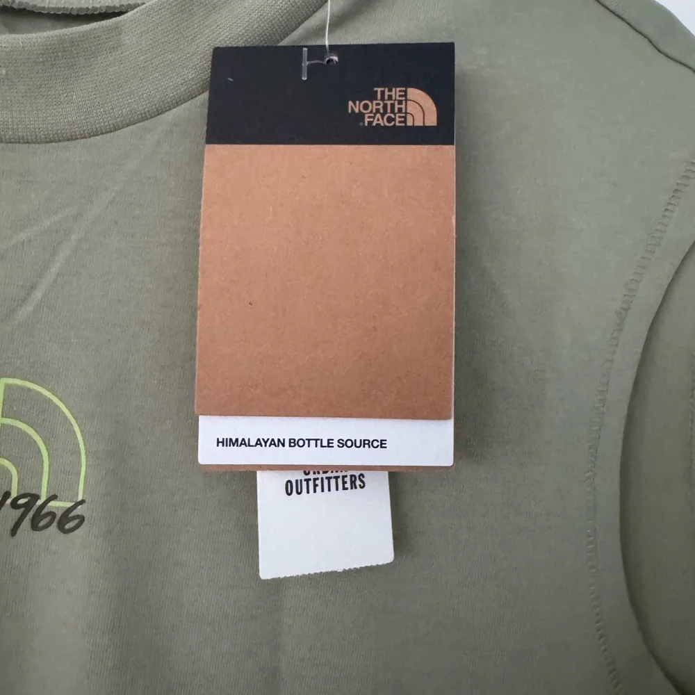 The North Face Men's Tank Top in Olive Green with Neon Logo